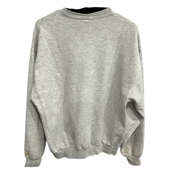 Vintage Top Stitch Lighthouse Embroidered Sweatshirt Gray Pullover Sz L - Picture 2 of 10